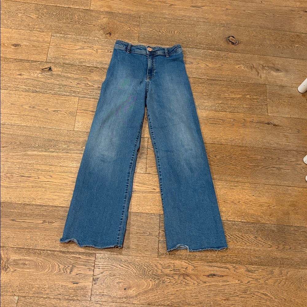 Girls dark wash high rise jeans